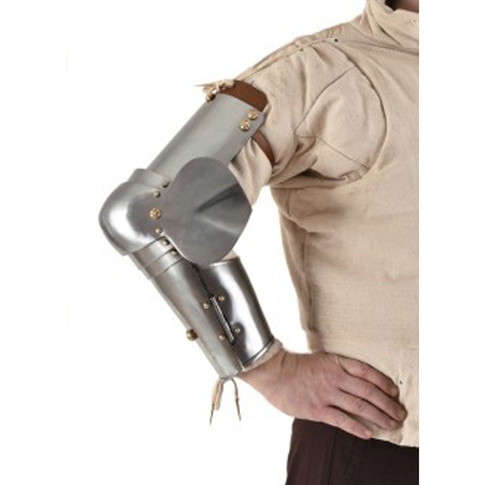 Battle Merchant Ritter-Kostüm 1 Paar Armzeug mit Ellbogenkacheln 1,8 mm