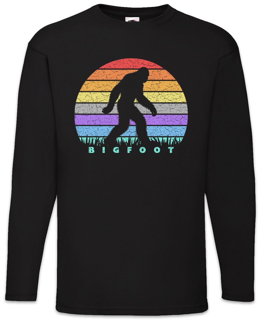 Langarmshirt Bigfoot Langarm T-Shirt Bergmensch Schneemensch Yeti Sasquatch Alien