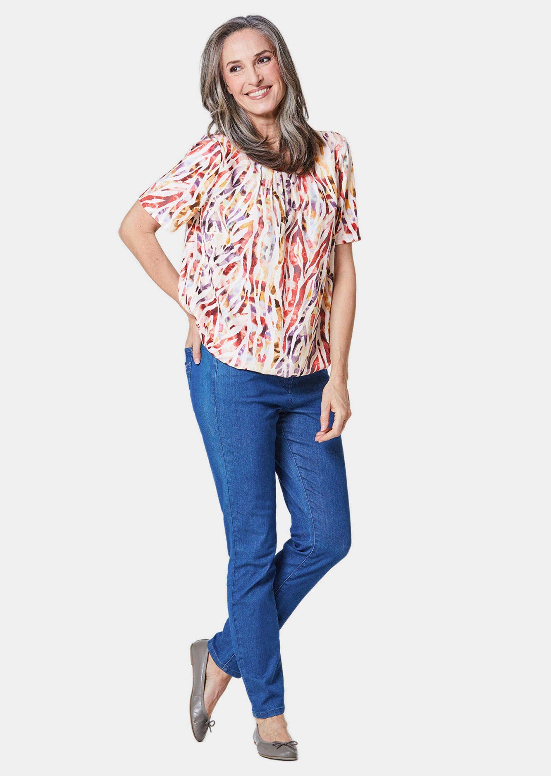 GOLDNER Druckbluse Farbbrillante Druckbluse mit liebevollen günstig online kaufen