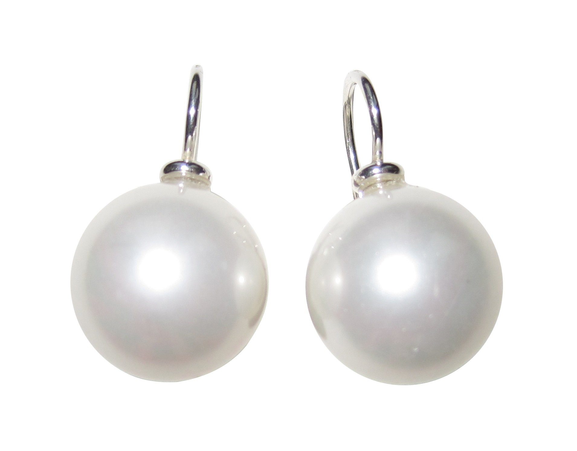 Mugello Perlenohrringe Diana groß weiß Sterlingsilber Muschelkern klassisch günstig online kaufen