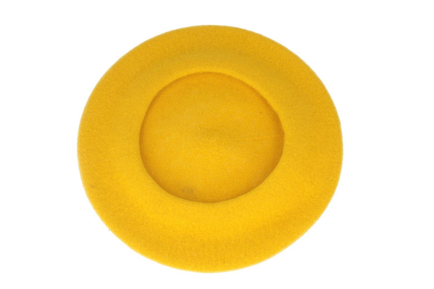 aus gelb Baskenmütze Schurwolle klassisch Kopka 100%