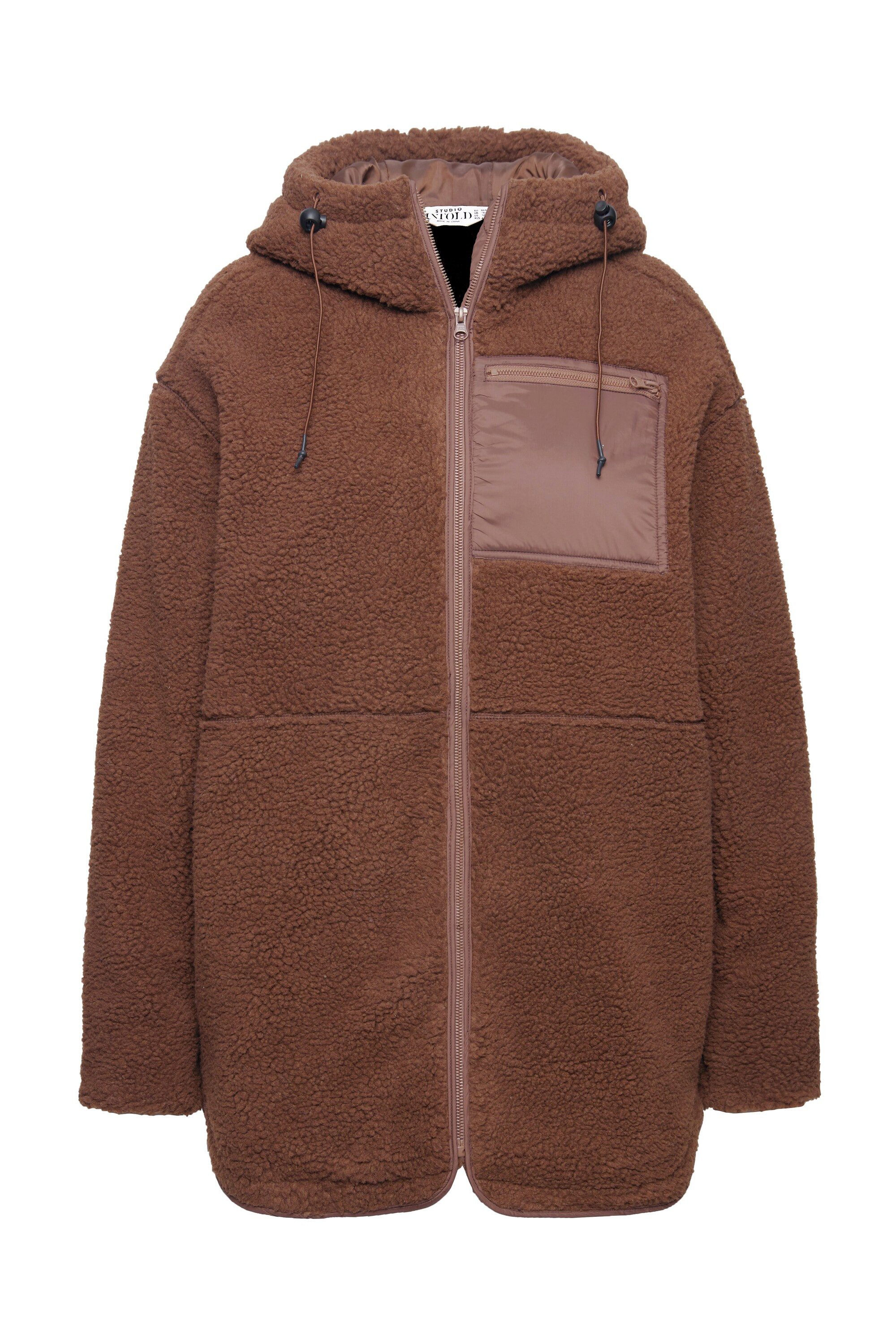 Studio Untold Softshelljacke Teddyjacke oversized Kapuze günstig online kaufen