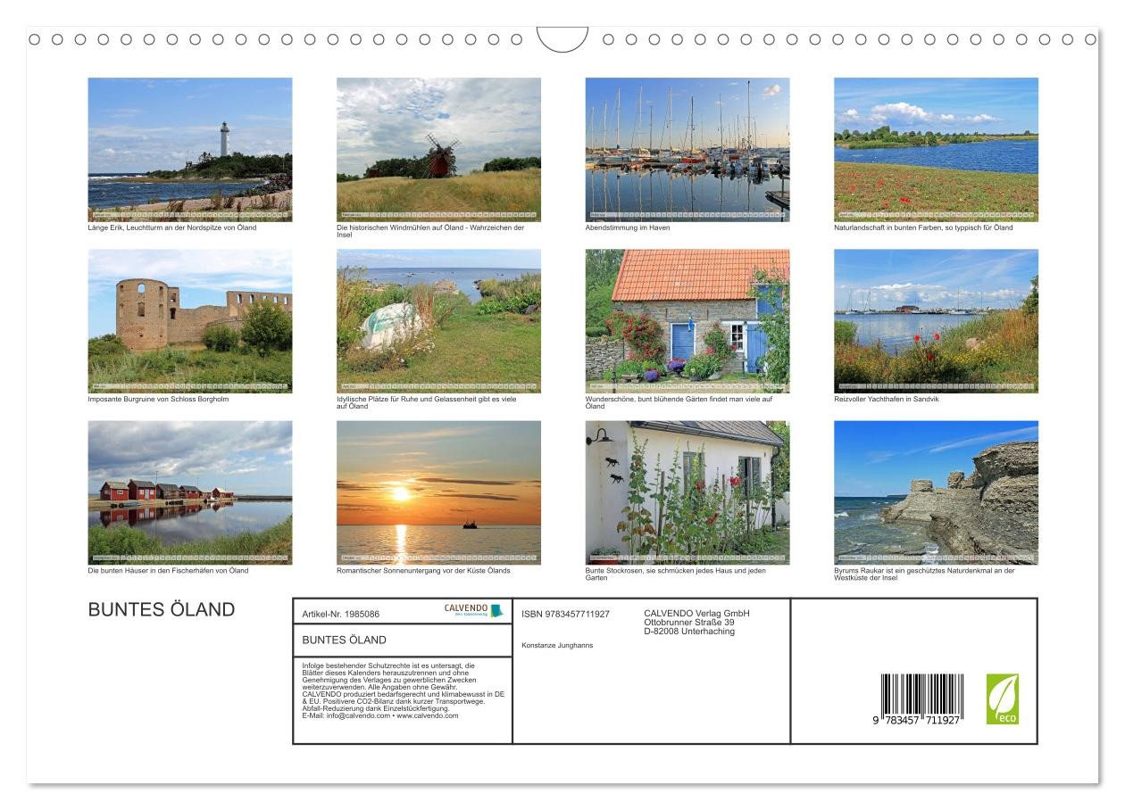Thumbnail - CALVENDO Wandkalender BUNTES ÖLAND (Wandkalender 2026 DIN A3 quer), CALVENDO Monatskalender