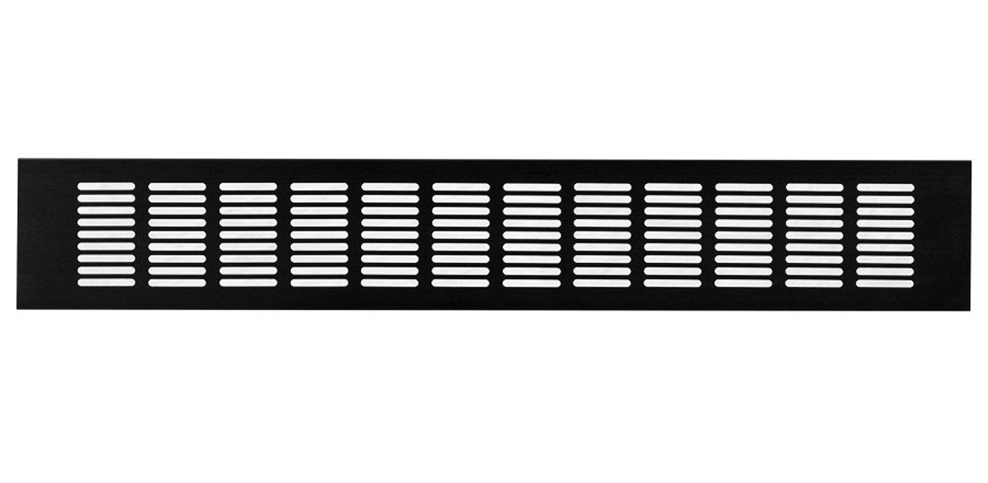 Lüftungsgitter Вентиляционные решетки LG-5008 BL Schwarz eloxiert Stegblech 500 x 80 mm, für Feuchträume geeignet