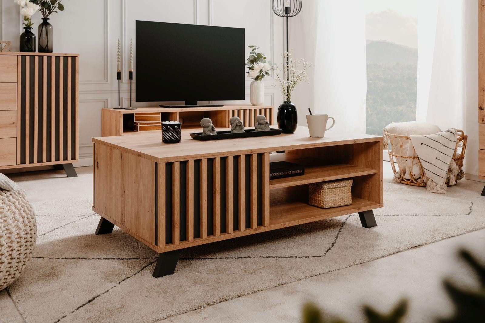 möbelvita Couchtisch Couchtisch Jakarta 55A in Artisan Oak / Anthrazit
