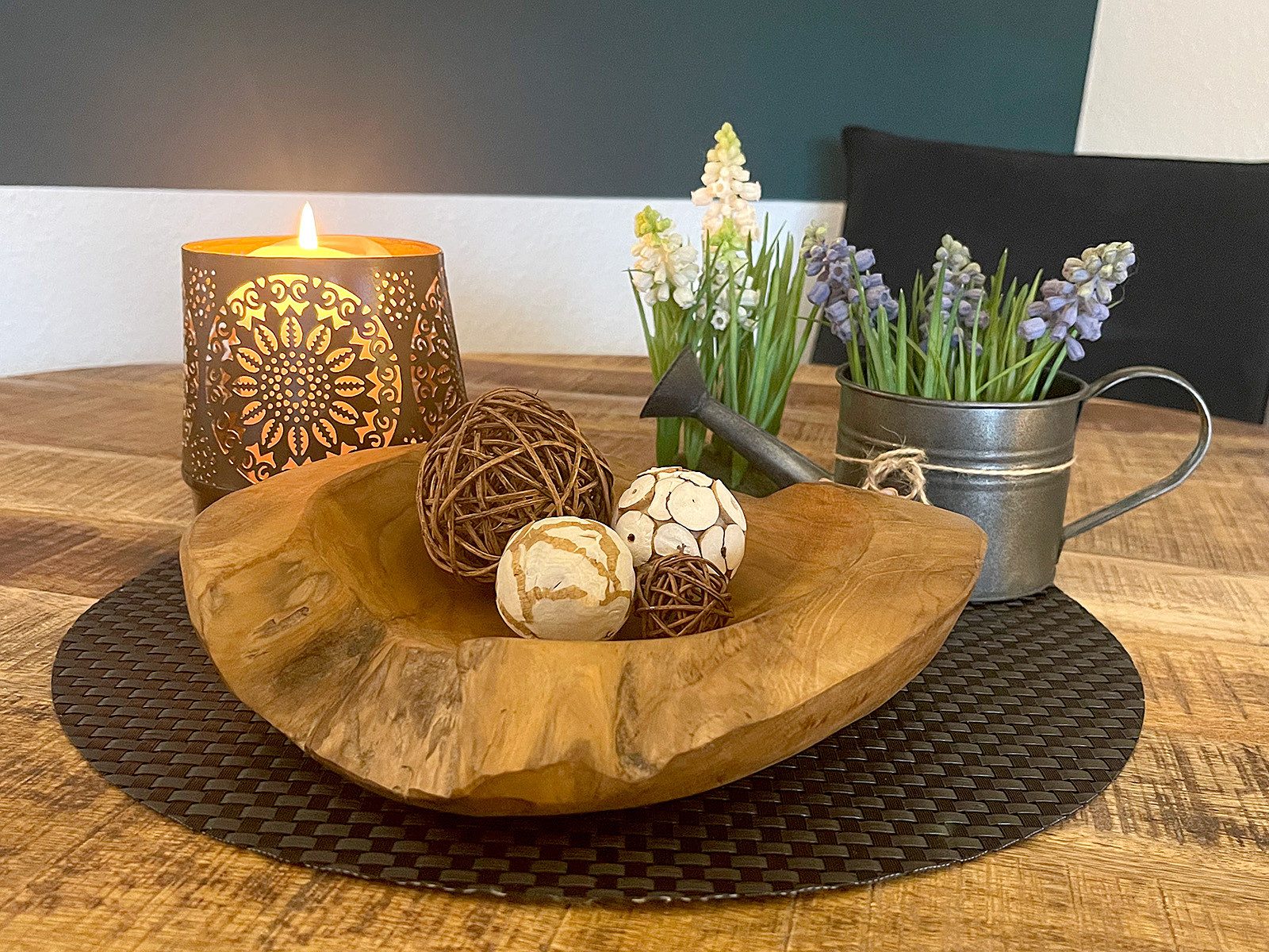 Casamia Dekoschale Teakholz Schale aus Wurzelholz Ø 25 cm günstig online kaufen