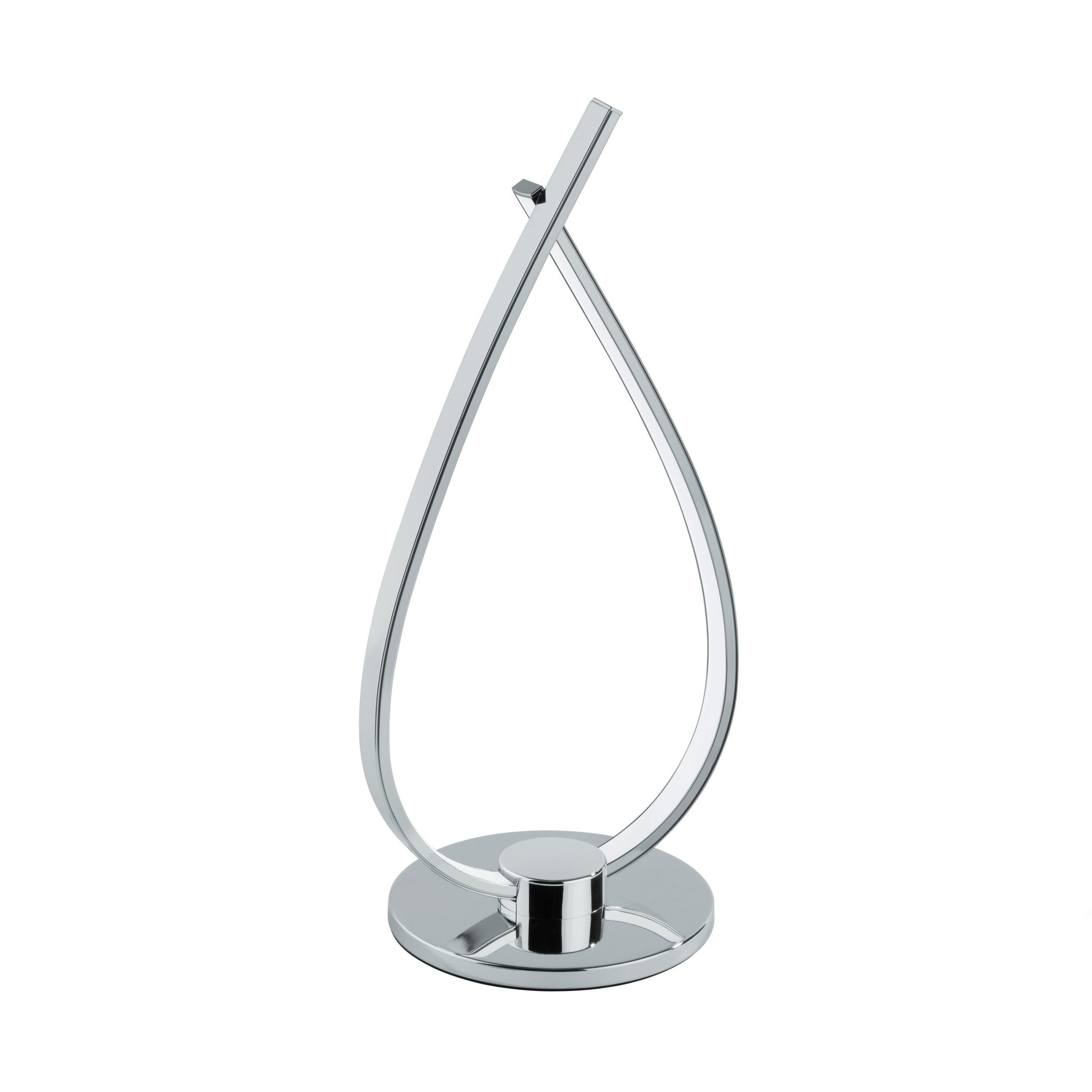 EGLO LED Tischleuchte Roncade, Leuchtmittel inklusive, Tischleuchte - L19,5 x B15 x H33,5 cm - chrom - 10,6W inkl.