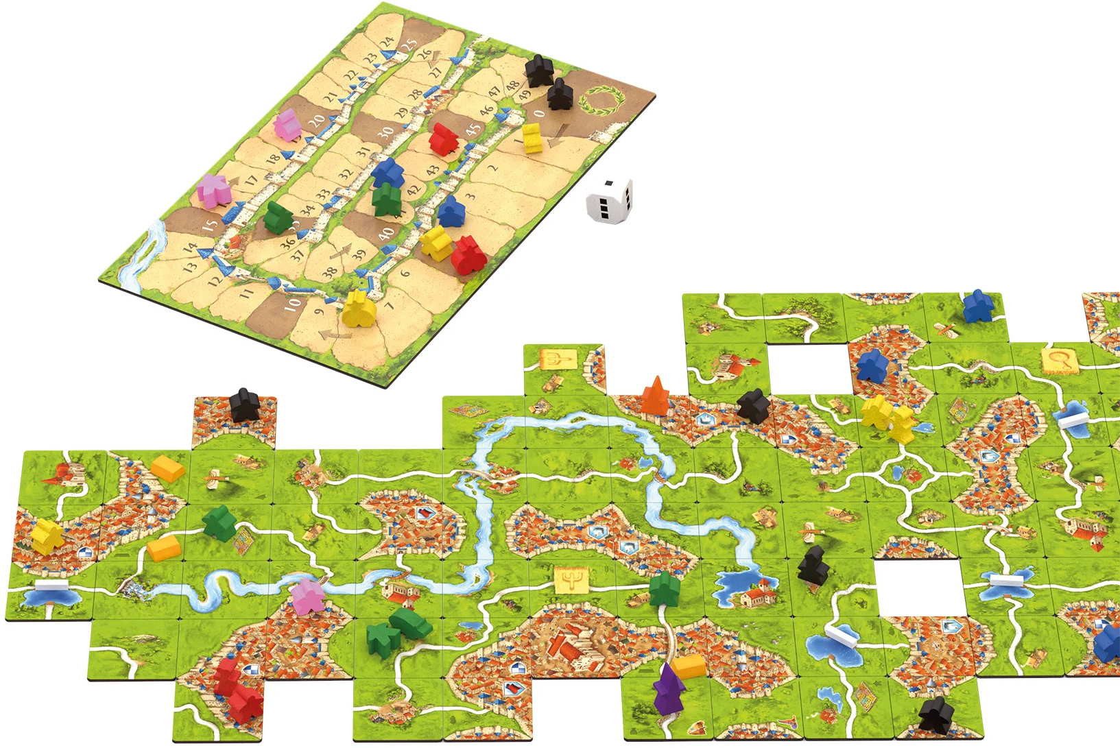 Hans im Glück Spiel Familienspiel Strategiespiel Carcassonne Big Box V3.1 HIGD0130