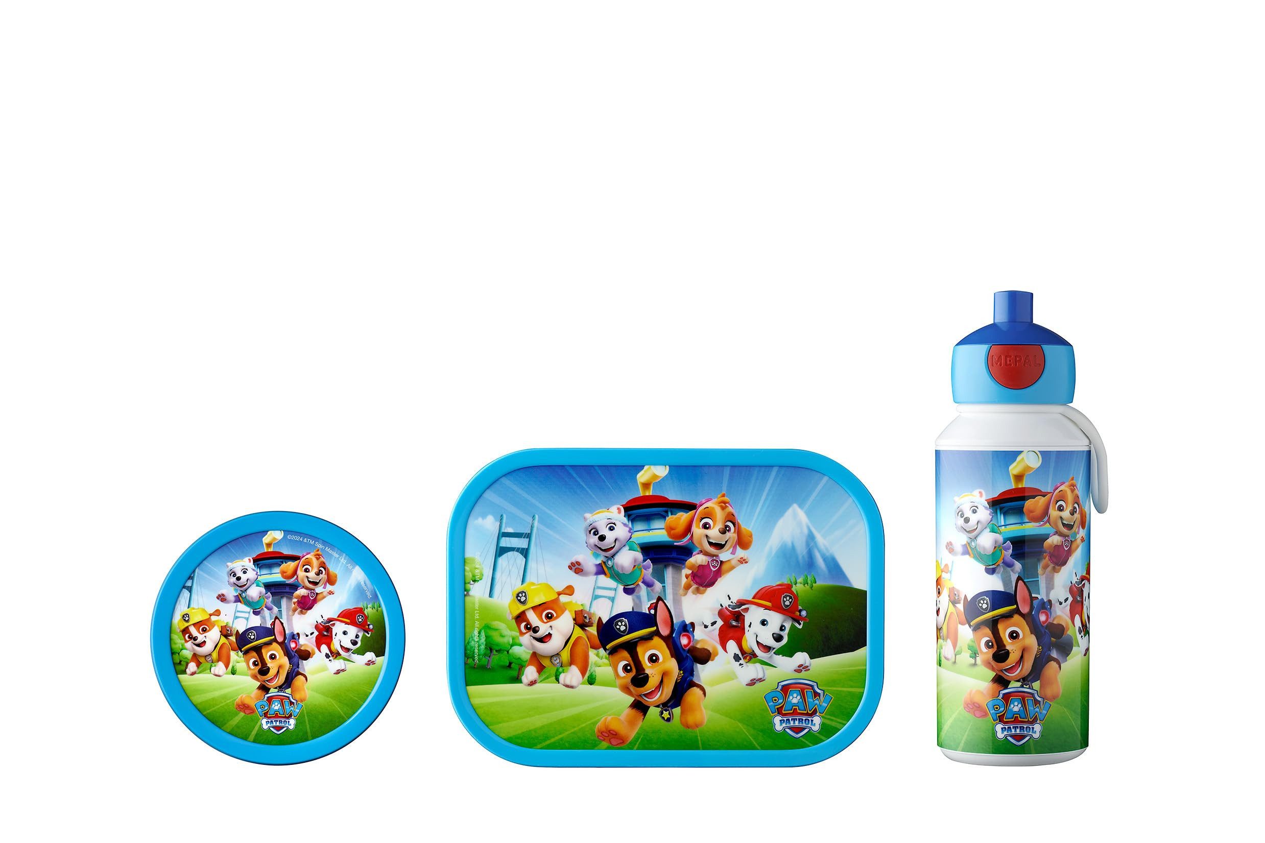 Mepal Lunchbox Lunchset für Kindergarten und Schule, Paw Patrol Design, robust, spülmaschinengeeignet, kindgerechte Bedienung, perfekt für unterwegs
