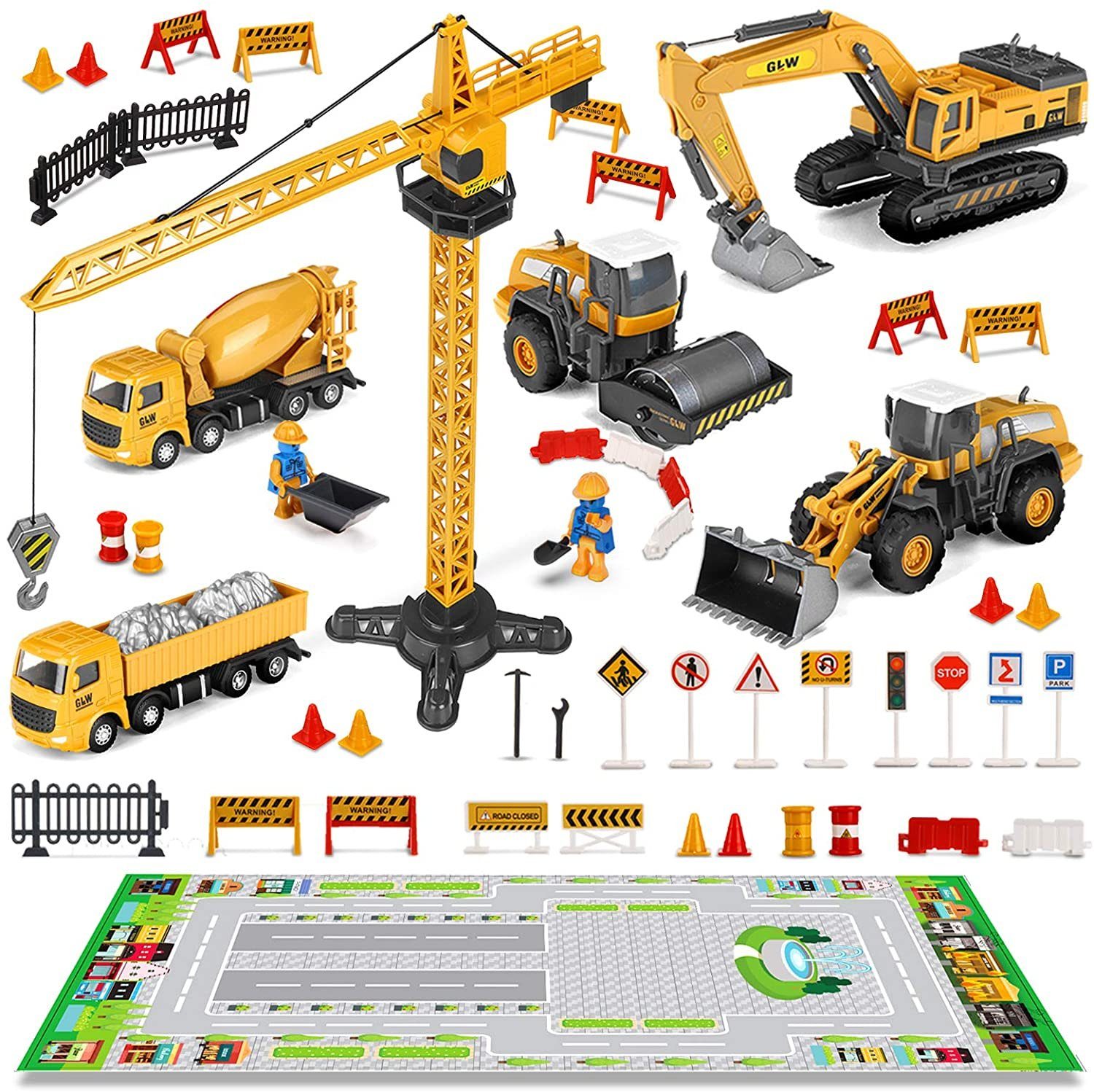 Kunststoff Spielzeugauto Baufahrzeuge LKW Spielzeug für Kinder Lernen Geschenk 