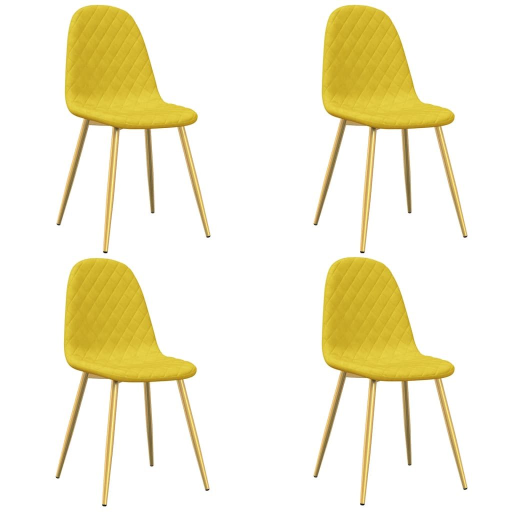 vidaXL Esszimmerstuhl Esszimmerstühle 4 Stk. Senfgelb günstig online kaufen