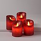 MARELIDA LED-Kerze »LED Kerzenset Adventskerzen Echtwachs bewegliche Flamme zum Auspusten 10cm 4St.« (4-tlg), Bild 2