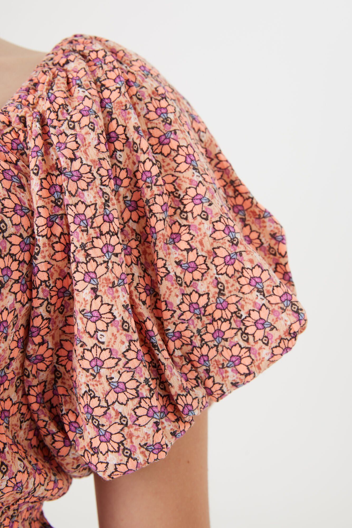 Garcia Shirtbluse Allover-Print kurzarm