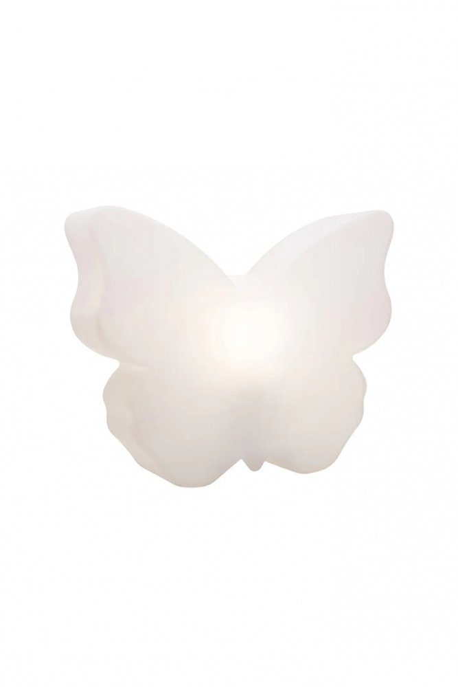8 seasons design Dekolicht 8 seasons - Motivleuchte Shining Butterfly 40 cm weiß LED