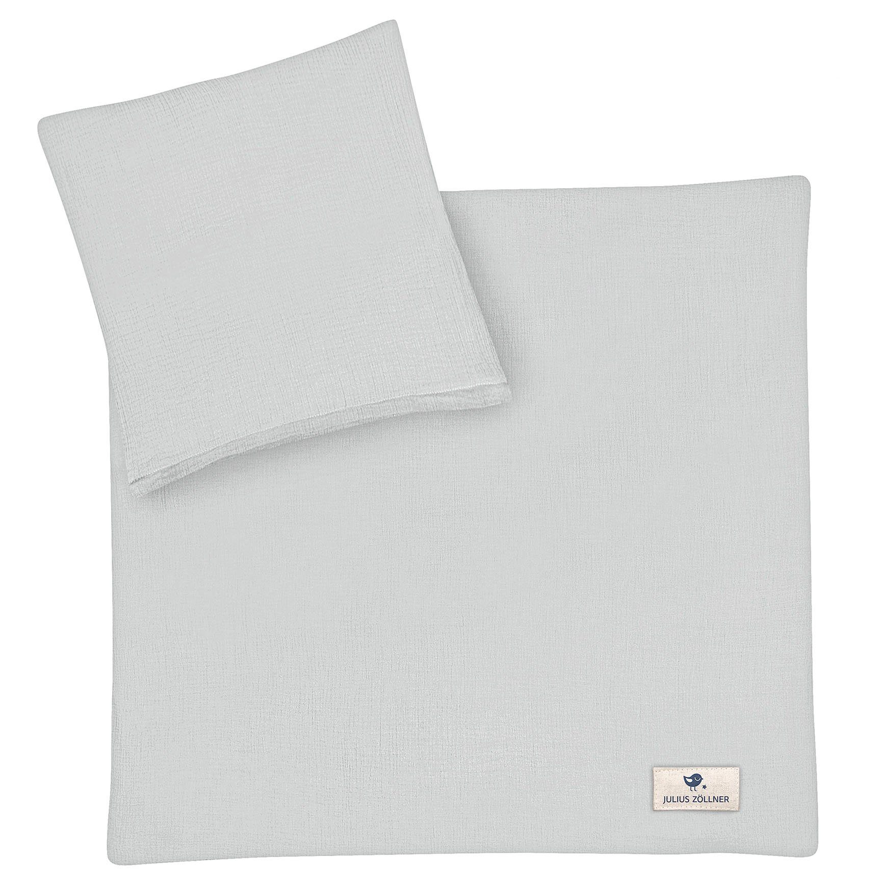 Julius Zöllner Kinderbettwäsche Baby- und Kinderbettwäsche aus 100% Musselin, Musselin, 2 teilig, erhältlich in den Größen 80x80+35x40cm und 100x135+40x60cm