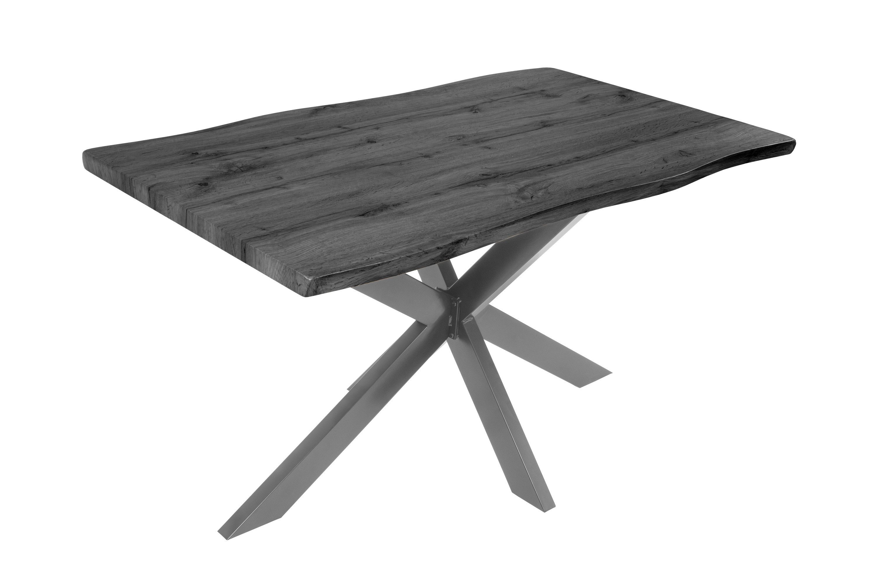 Loreno® Esstisch Josy, Holz-Optik Grau, Baumkante, günstig online kaufen