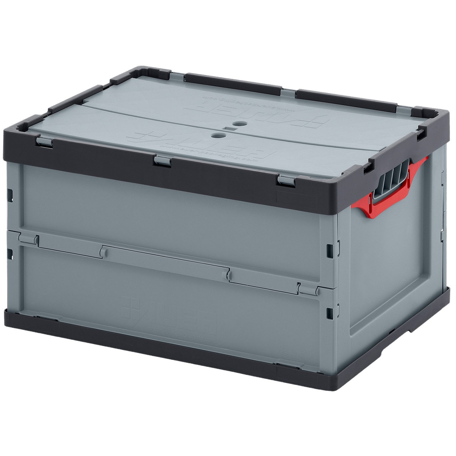 Transportbehälter 3 x AUER Faltbox mit Deckel FBD 64/32, 60 x 40 x 32 cm