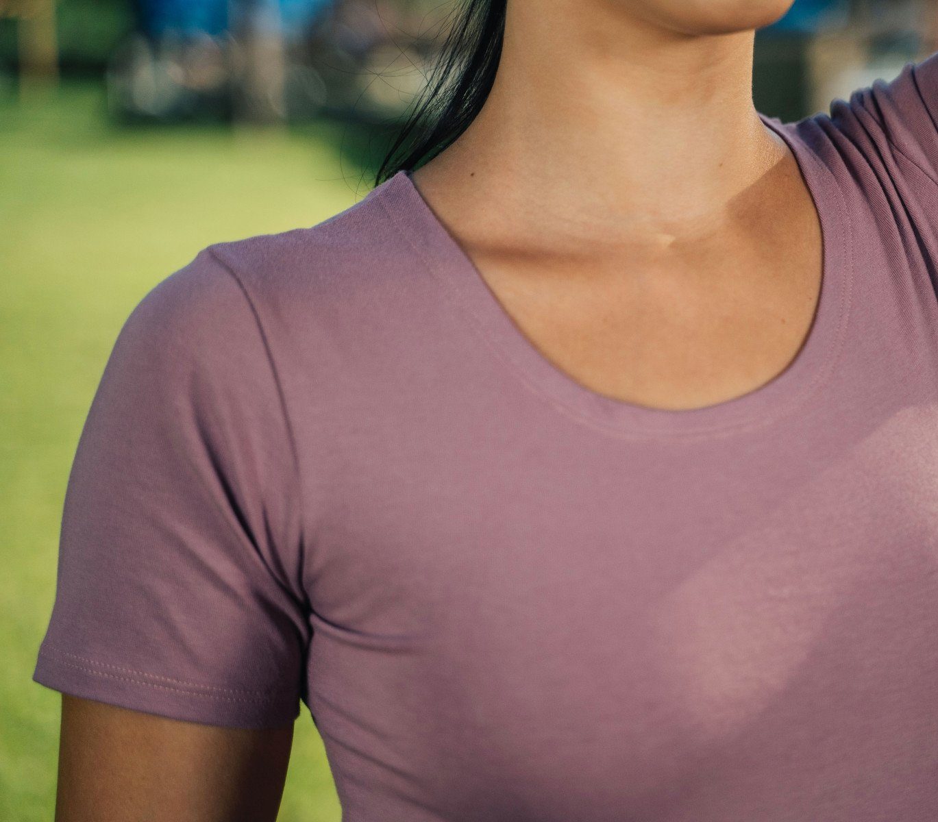Evoni Body für Damen Kurzarm T-Shirt-Body mit Rundhals