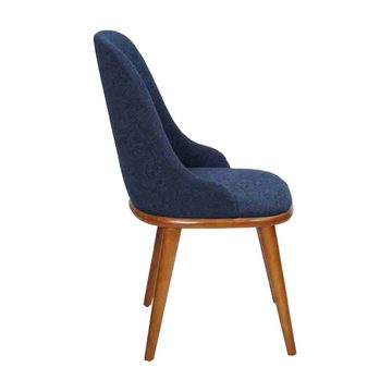 JVmoebel Esszimmerstuhl Blaue 4x Stühle Esszimmerstühle Designer Holzgestell Moderner (4 St), Made in Europa