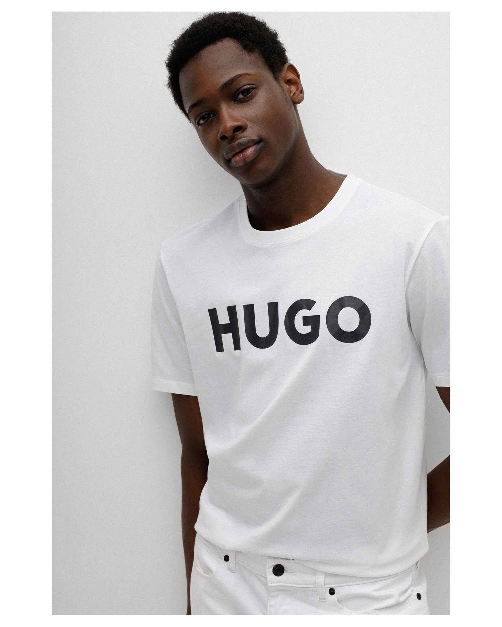 HUGO T-Shirt Herren T-Shirt (1-tlg) (100) DULIVIO weiß