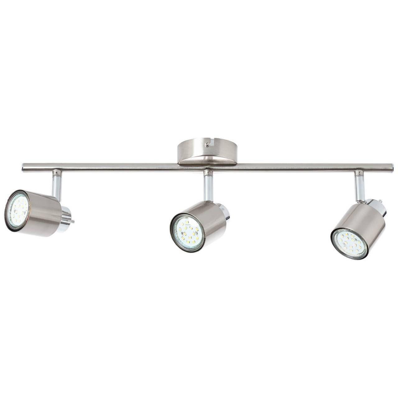 Brilliant Deckenstrahler Andres, ohne Leuchtmittel, Spotrohr 3flg nickel/chrom