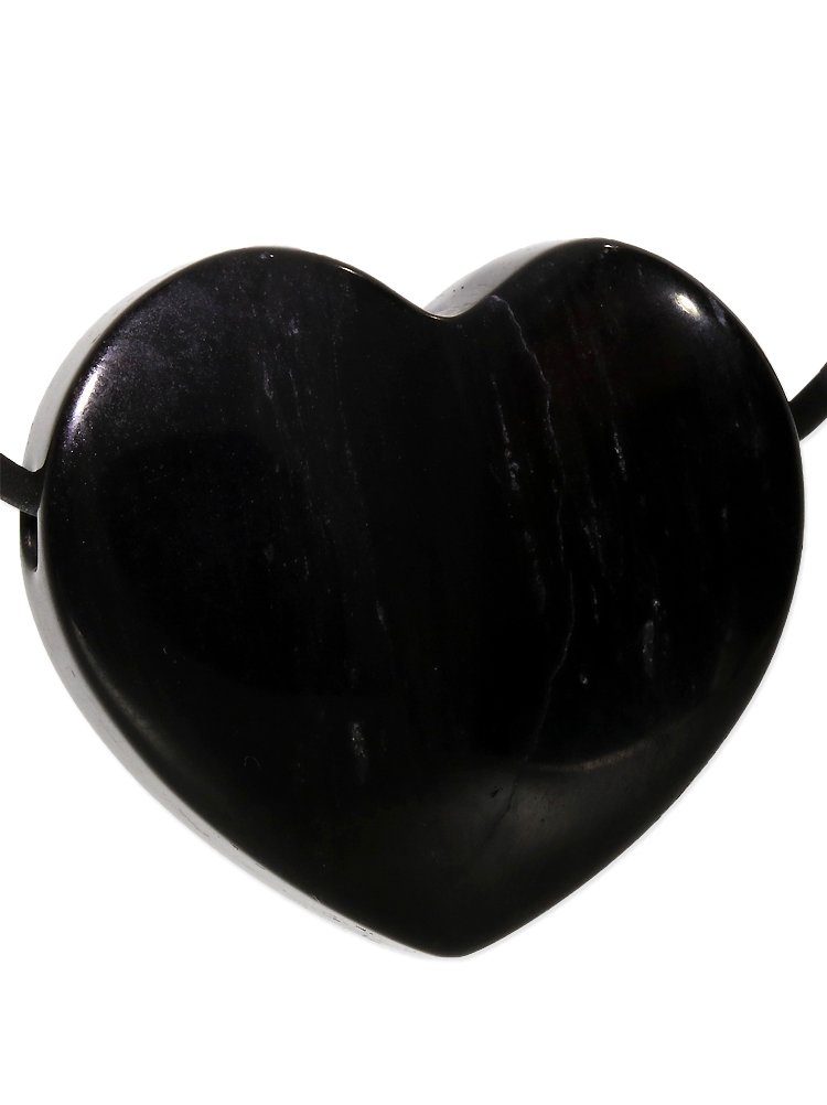 StoneTrip Кулоны Obsidian, Anhänger Herz gebohrt, 1 St. Obsidian