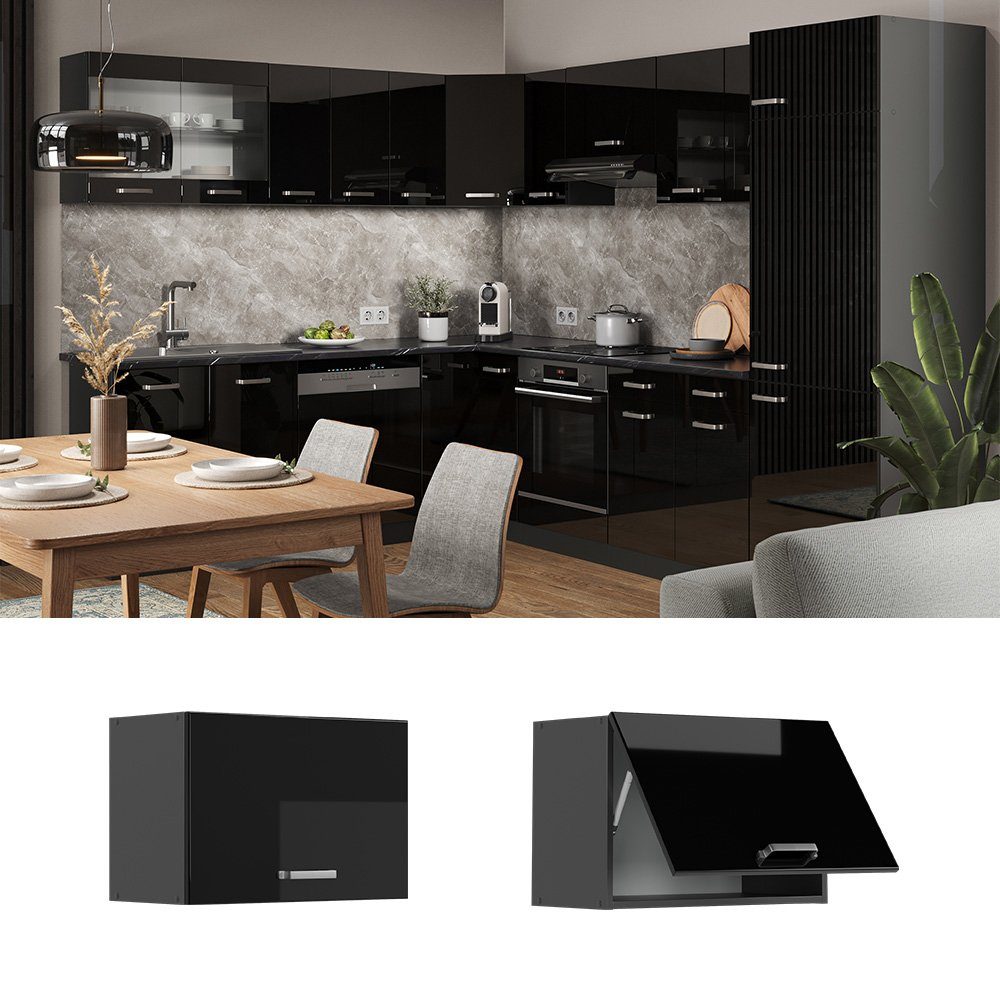 Vicco Hängeschrank R-Line, Schwarz Hochglanz/Anthrazit, 60 günstig online kaufen