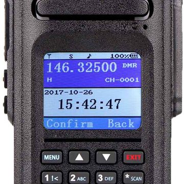 Retevis Funkgerät HD1 DMR Digitales Funkgerät, Dualband Amateurfunk, GPS 3000 Kanäle, (Amateurfunk), GPS 3000 Kanäle IP67 Wasserdicht, UHF/VHF Digital/Analog