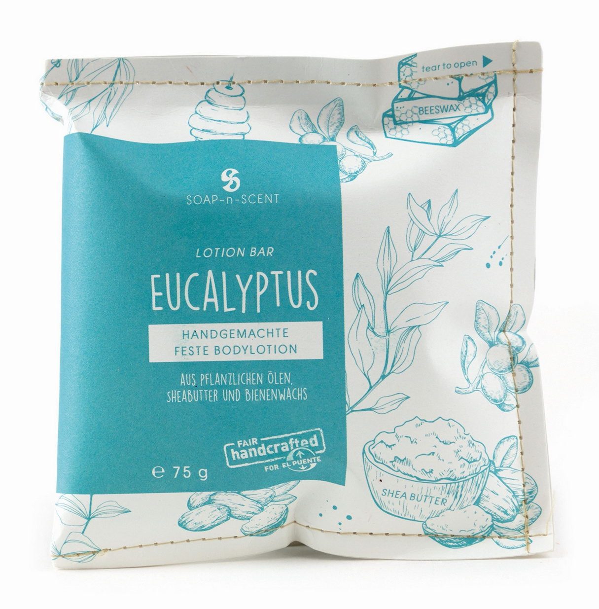 El Puente Bodylotion Lotion Bar "Eucalyptus", Fair Trade, Handmade