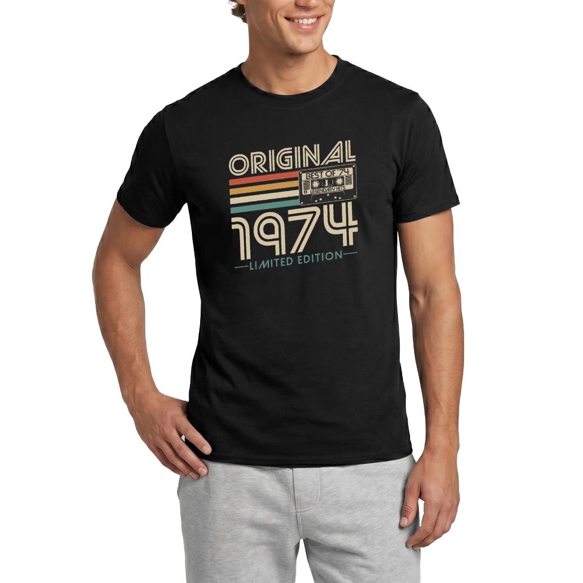 T-Shirt Original 1974 Jahrgang Vintage Geburtstag Männer T-Shirt