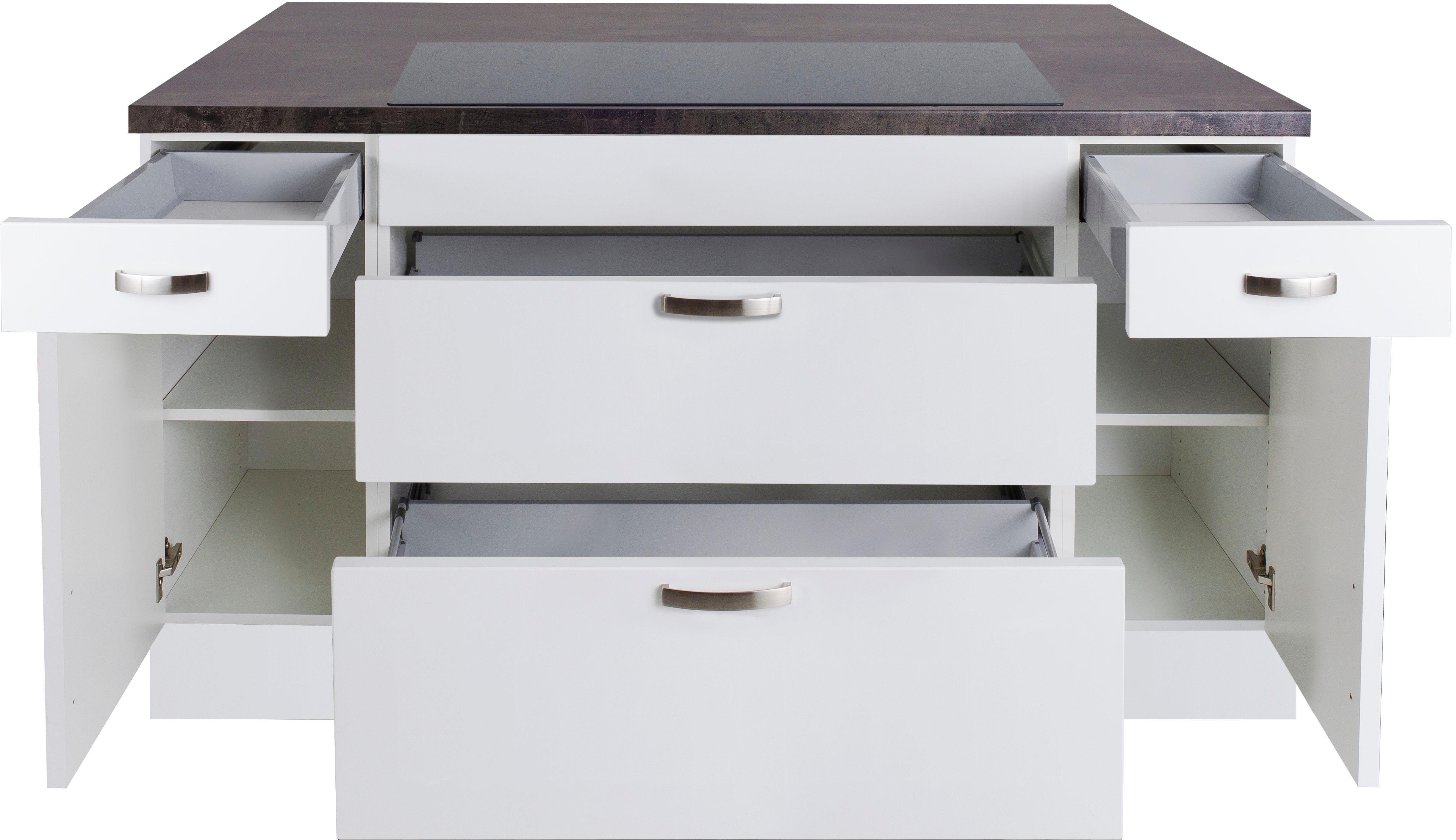 KOCHSTATION Kücheninsel KS-Cara, mit Vollauszügen und Soft-Close-Funktion, Stellbreite 150 x 95 cm