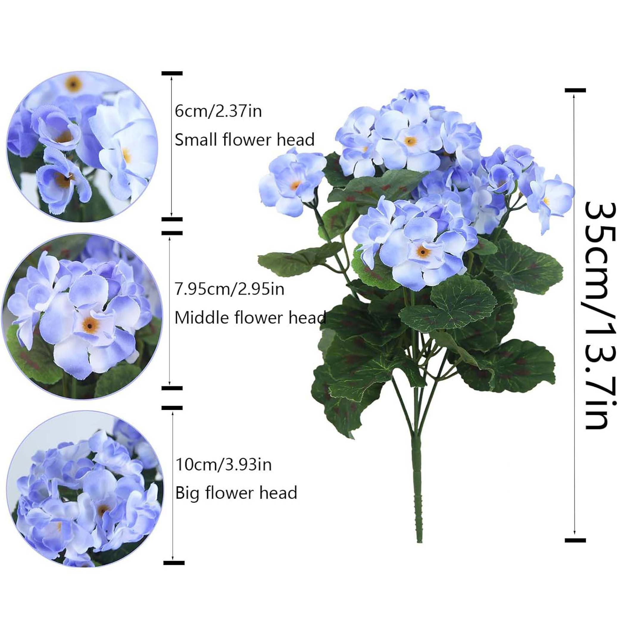 Kunstblumenstrauß 4 Bündel Künstliche Blumen Geranie Blumen Dekoration Faux günstig online kaufen