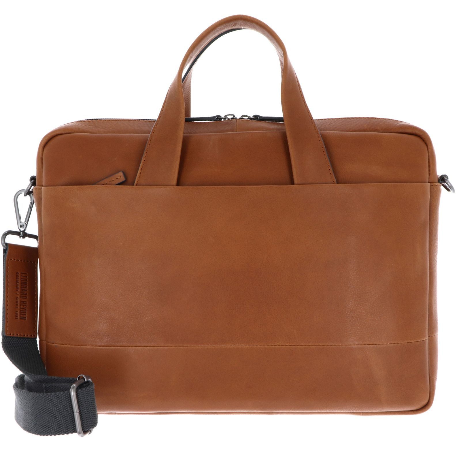 Leonhard Heyden Aktentasche Zipped Briefcase 1 Compartment (Set, 2-tlg), aus echtem Rindsleder