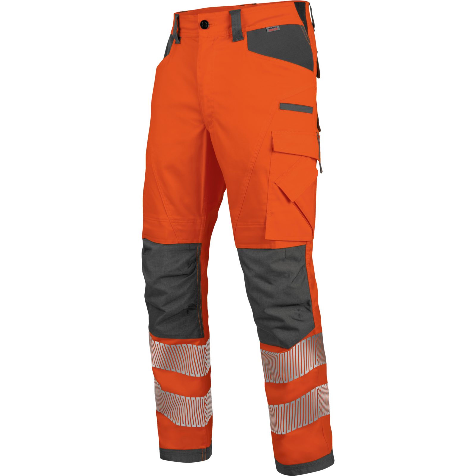 Würth MODYF Arbeitshose Neon EN 20471 2 Profi Bundhose für Herren Professionelle, robuste Bundhose mit Reflexstreifen