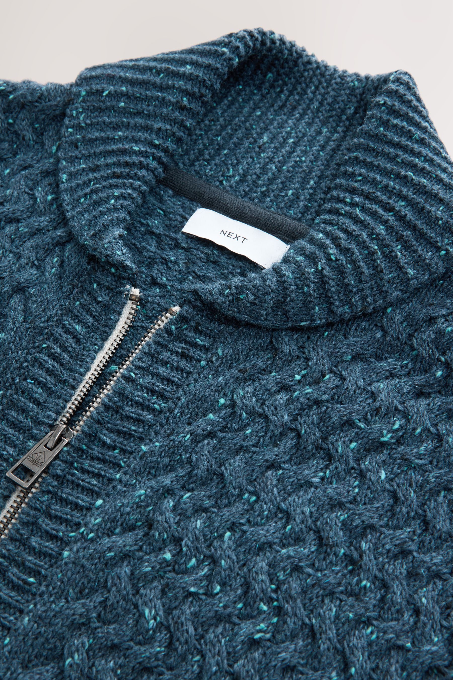 Next Strickjacke Regular Fit Strickjacke mit Reißverschluss (1-tlg)