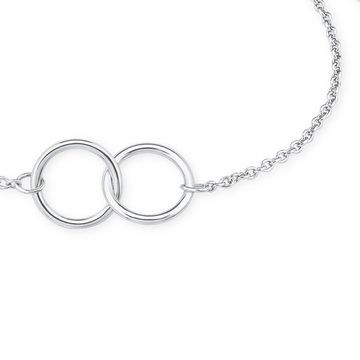 s.Oliver Silberarmband für Damen, 925 Sterling Silber, Ring (Armband, 1-tlg)