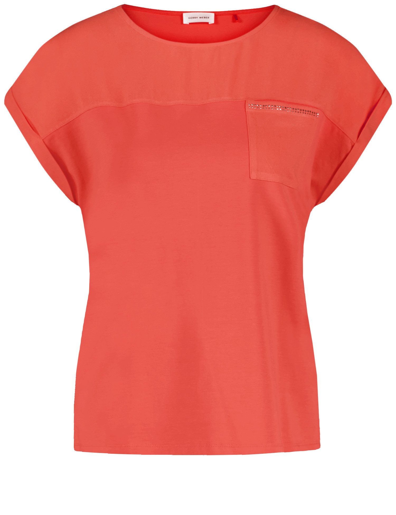 GERRY WEBER Shirtbluse Kurzarmshirt mit Material-Patch günstig online kaufen