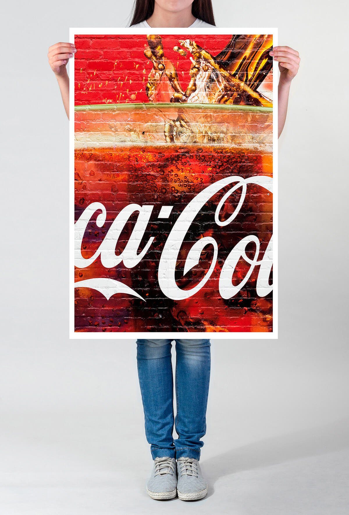 Sinus Art Poster Digitale Grafik 60x90cm Poster Coca Cola Werbung in Atlanta USA