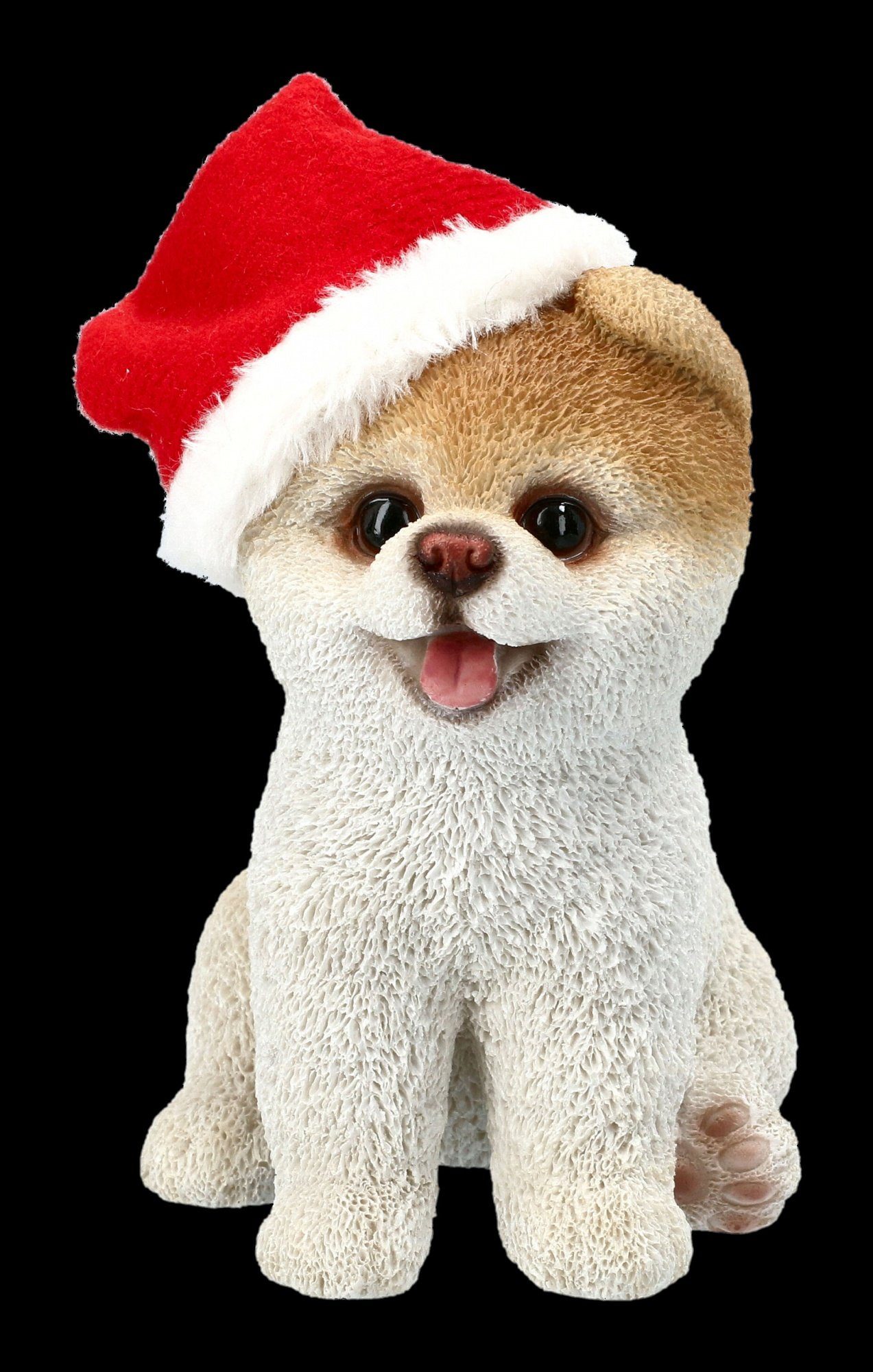Figuren Shop GmbH Tierfigur Weihnachten Tier Deko Christmas - Hunde Boo - Figur