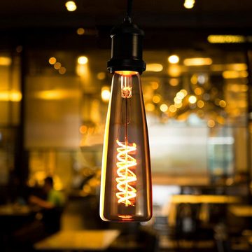 Nettlife LED-Leuchtmittel Glühbirne E27 Retro Edison 4W 2200K Dekorativ Spiralfilament Bulb, E27, 6 St., Warmweiß, Haus Café Restaurant
