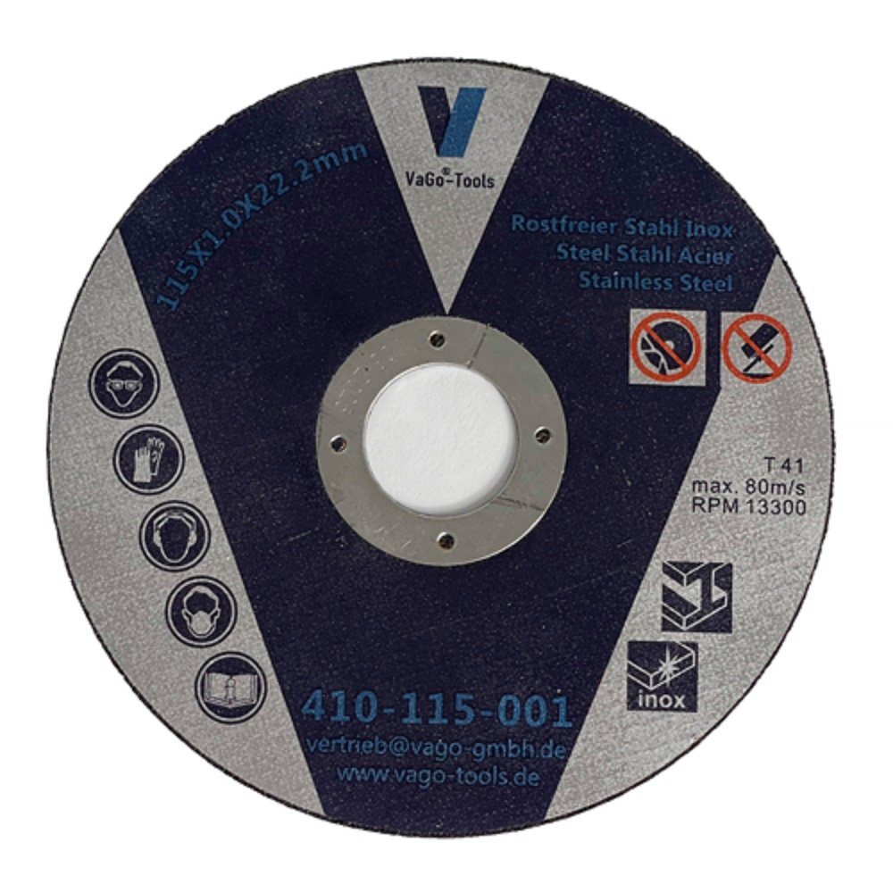 VaGo-Tools Schleifteller Trennscheiben Allrounder 115mmx1,0mm 5 Stück