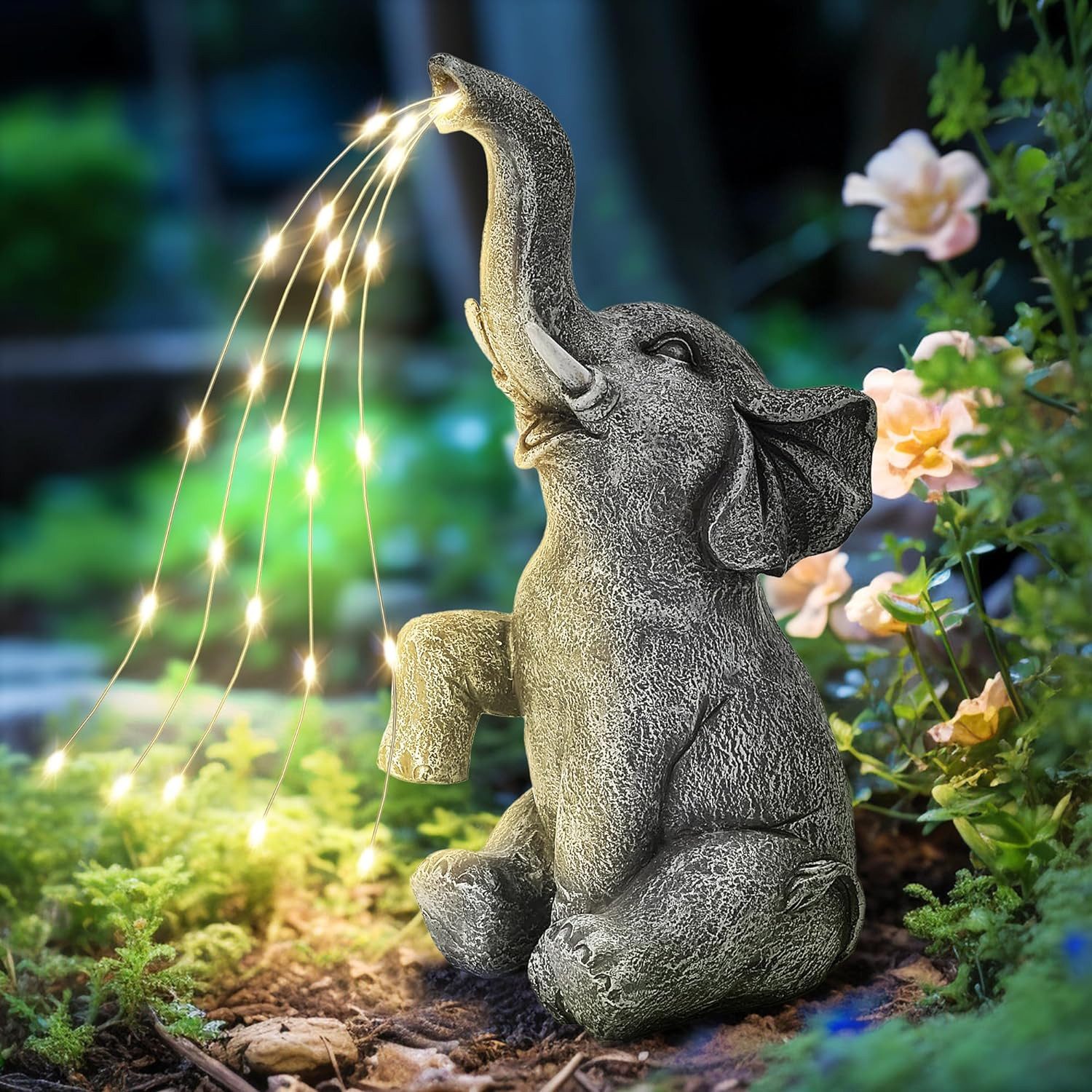 BlingBin Skulptur Outdoor Solar Frosch Garten Dekoration Frosch Figurch
