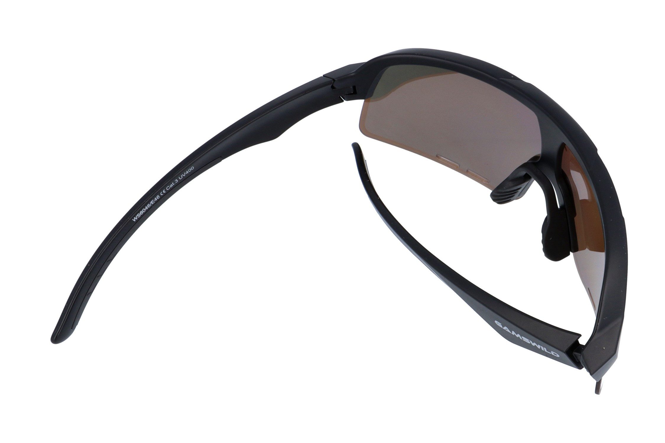 Gamswild Sonnenbrille UV400 Sonnenbrille Skibrille Fahrradbrille extra große Scheibe Damen Herren Modell WS6046 in blau, schwarz und pink