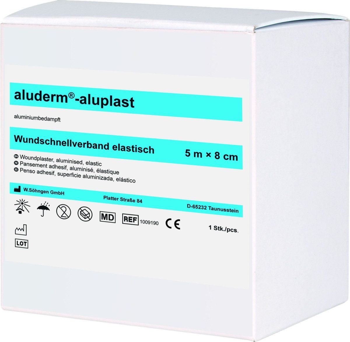 Söhngen Erste-Hilfe-Set Wundpflaster aluderm-aluplast elastisch 5mx8cm