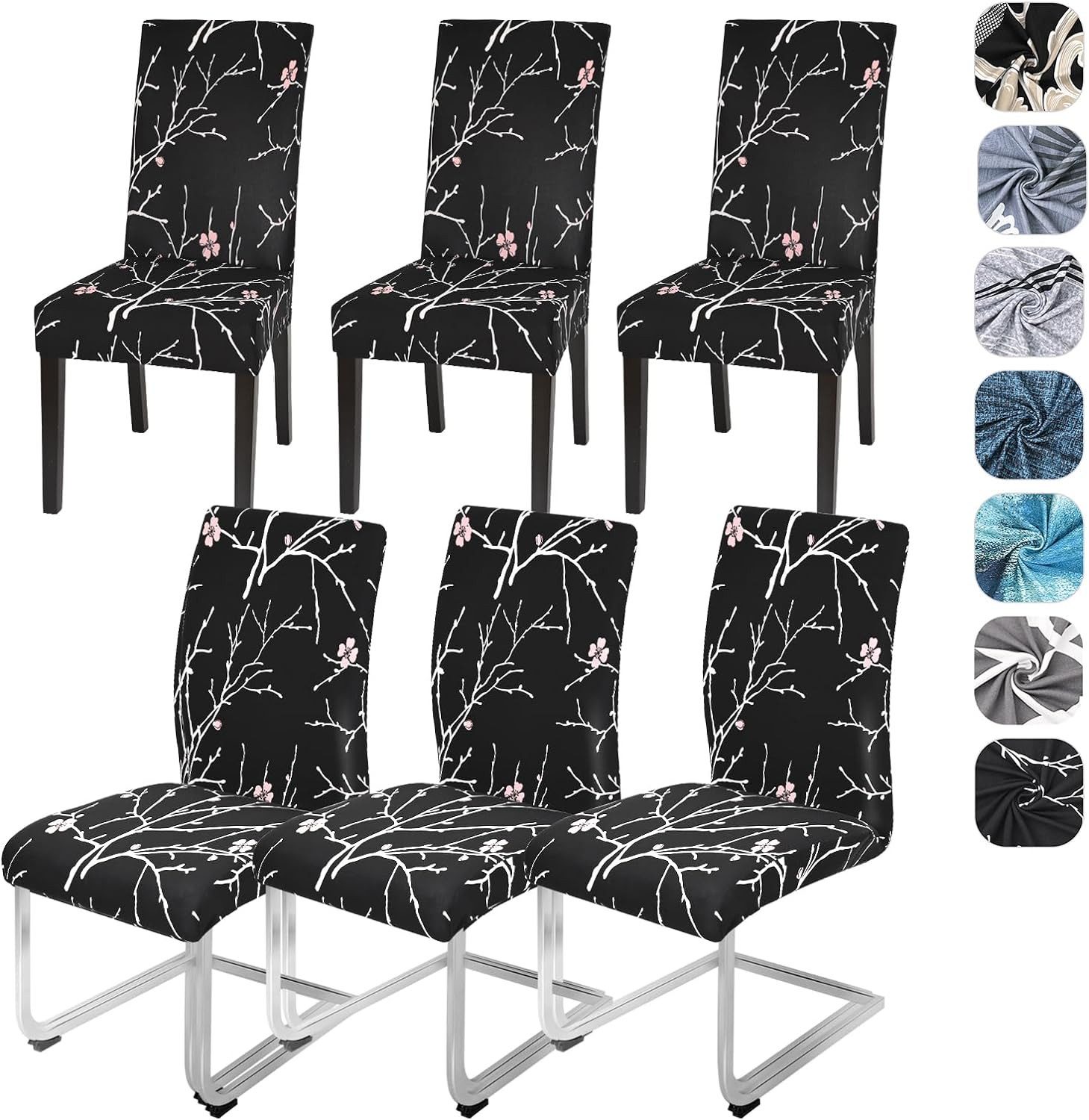 Coonoor Stuhlhusse Stretch Stuhlhussen Set,Elastischer Jacquard-Esszimmerst günstig online kaufen