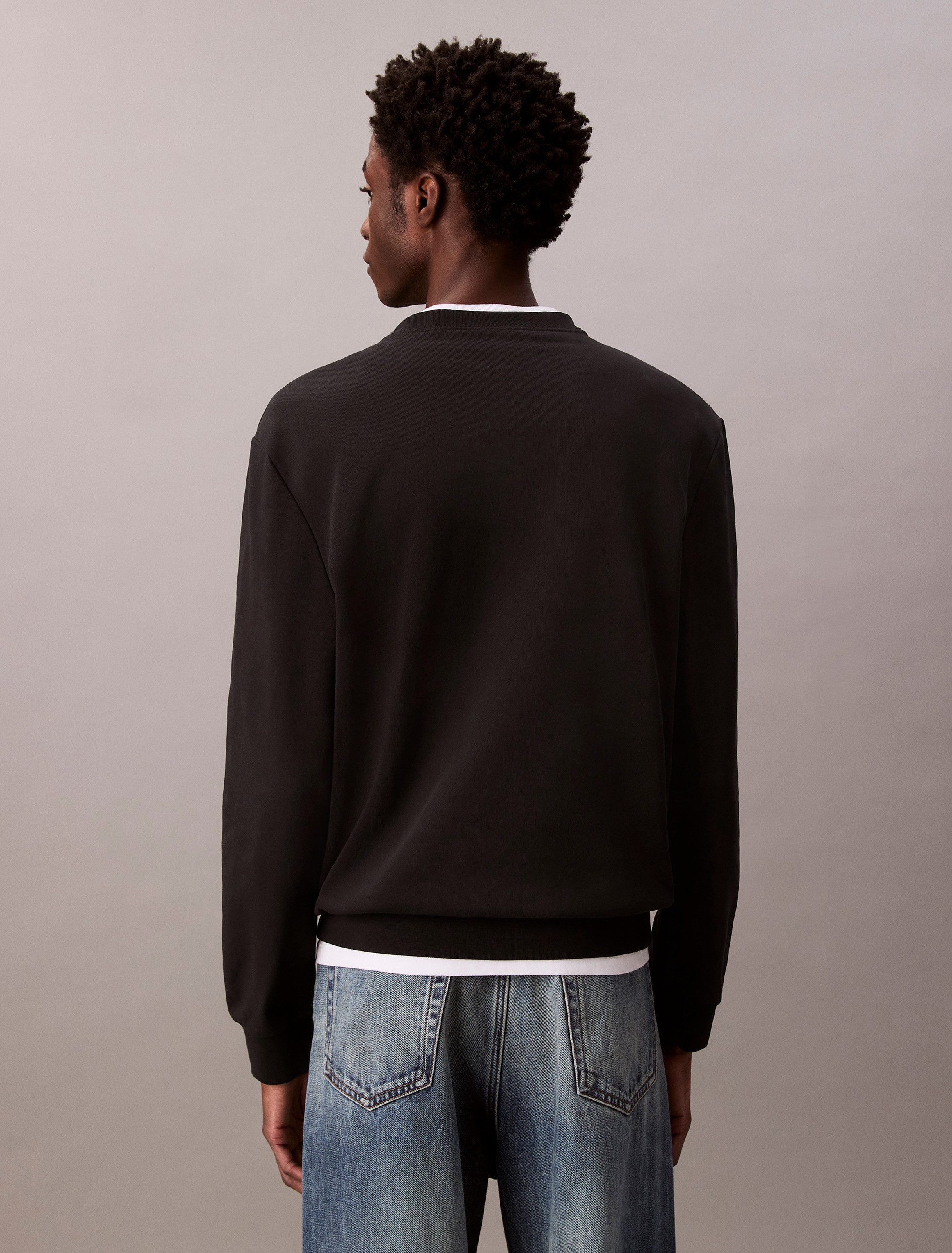 Calvin Klein Jeans Sweatshirt 400GSM TRRY BDG CRWN Mit Rundhalsausschnitt günstig online kaufen