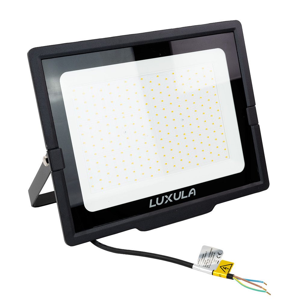 LUXULA LED Flutlichtstrahler LUXULA LED Fluter 200 W 4000 K Neutralweiß Schwarz, LED fest integriert, Neutralweiß