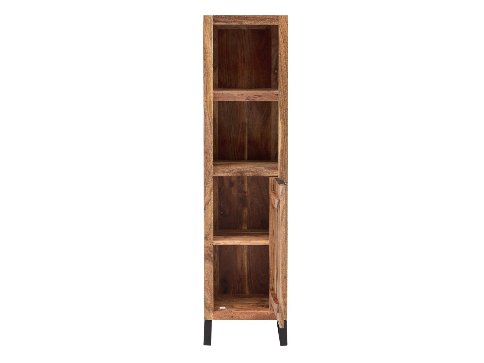 massivum Hochschrank Sydney Akazienholz Badschrank Badregal Massivholz