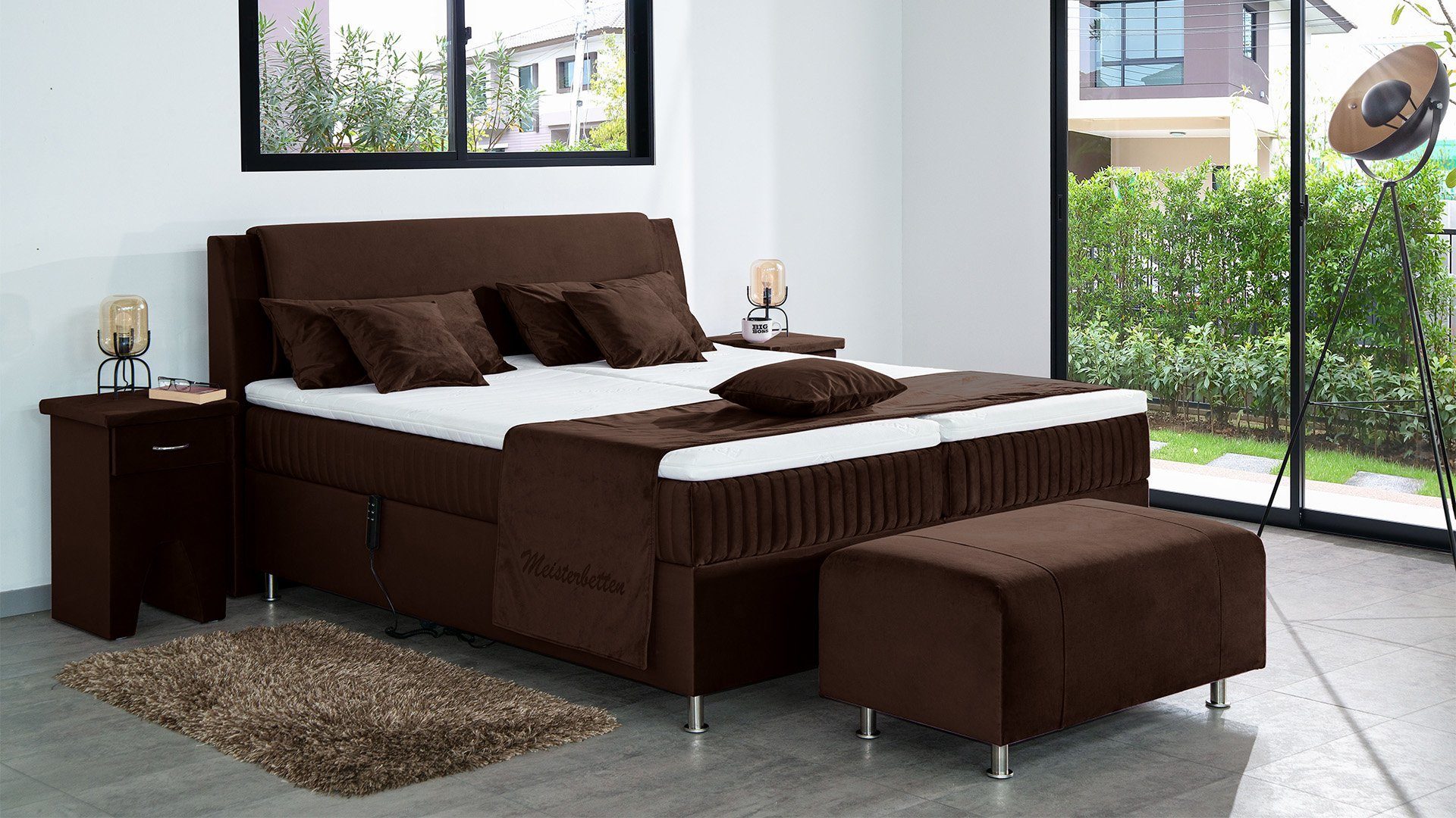 Meisterbetten Boxspringbett Mari (mit Motor, 7-Zonen günstig online kaufen