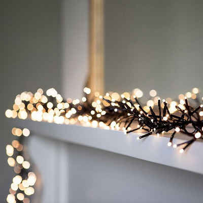 BURI Lichterkette LED Cluster-Lichterkette 9,5m Büschellichterkette Weihnachtsbeleuchtun